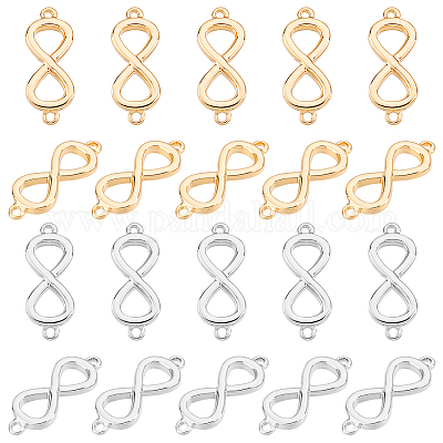 20 шт. 2-х цветные латунные соединительные звенья KK-GA0001-99-1