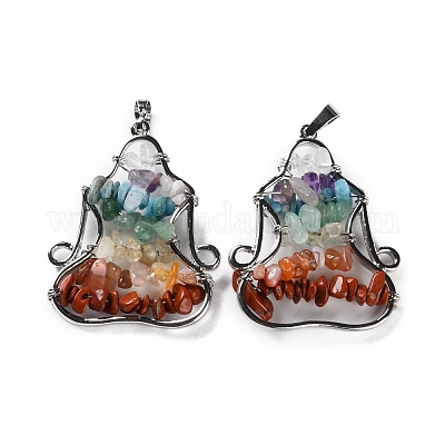 Подвески с драгоценными камнями в стиле чакры G-F777-03P-1