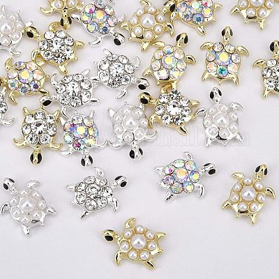 24 шт. 6 стиля черепаховых кабошонов из цинкового сплава MRMJ-OC0002-86-1