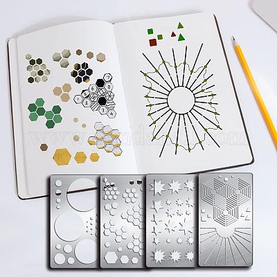 4шт 4 трафарета для резки из нержавеющей стали 304 DIY-FG0002-08-1