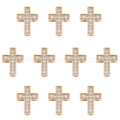 10шт латунь микро проложить прозрачные кубические бусины из циркония FIND-SZ0005-97-1