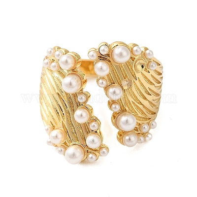 Латунные открытые кольца манжеты RJEW-A046-01G-1