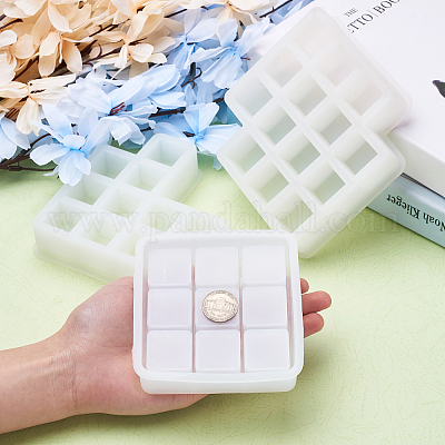 3шт 3 стильных клетчатых коробки для хранения помады силиконовые Молды DIY-BG0001-45-1