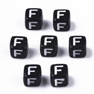 Непрозрачные акриловые бусины X-SACR-N002-01F-1