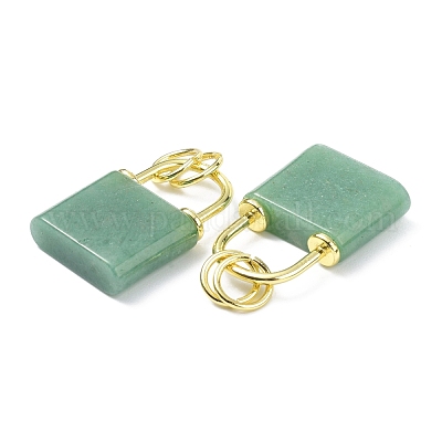 Естественный зеленый авантюрин подвески G-P453-01G-C-RS-1