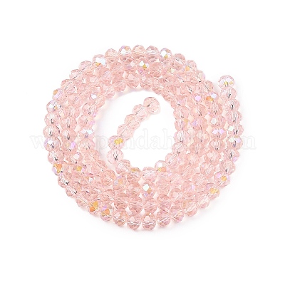 Стеклянные бусины с гальваническим покрытием  EGLA-A044-T4mm-L22-1