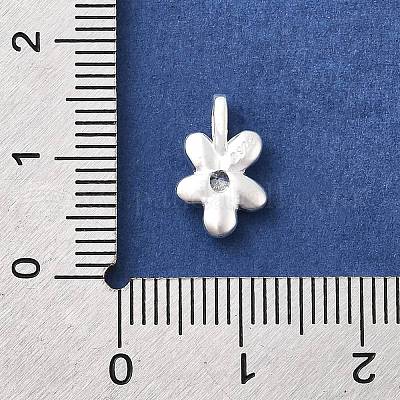925 подвеска-цветок из стерлингового серебра с прозрачными кубическими цирконами STER-A048-14S-1
