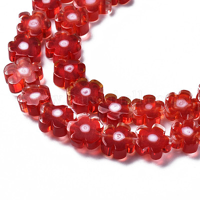 Ручной работы стеклянная бусина тысячецветник нитей X-LAMP-J035-6mm-29-1