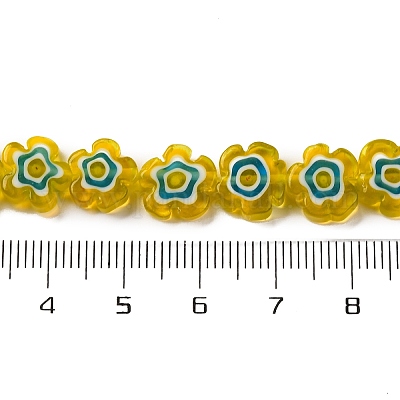 Ручной работы millefiori стеклянные бусины нитки LAMP-G164-03H-1