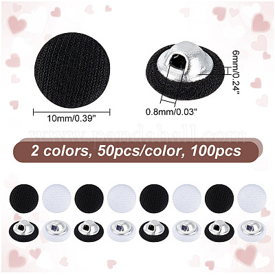 100 шт. двухцветные алюминиевые кнопки с тремя отверстиями DIY-NB0010-26-1
