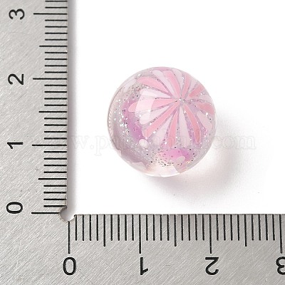 Прозрачные смоляные эмалевые бусины RESI-M052-01E-1