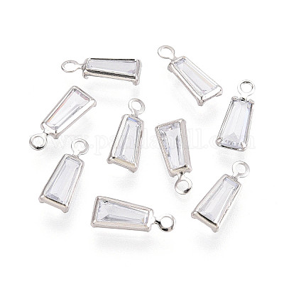 Подвески из латуни с прозрачным фианитом ZIRC-T017-03P-1