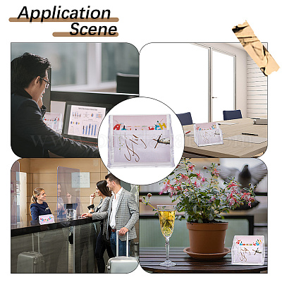 3шт 2 стиля пластиковый держатель для визиток AJEW-CP0006-02-1