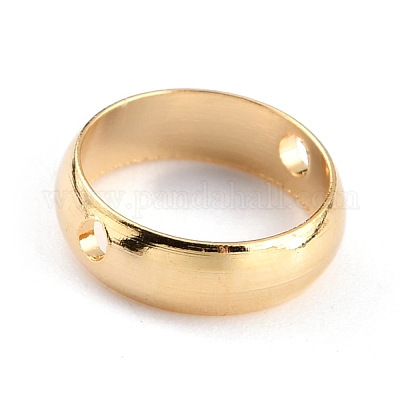 Латунные бусины в оправе KK-O133-014C-G-1