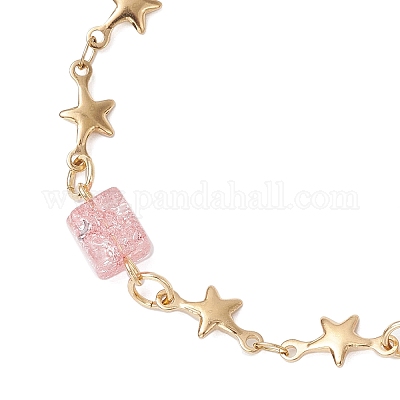 6 шт. двухцветных браслетов-звездочек из нержавеющей стали 304 для женщин BJEW-JB12385-1