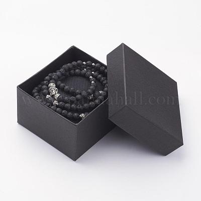 Браслеты с запахом из натурального вулканического камня BJEW-JB02582-1