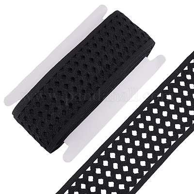 10 ярд полиэстеровой эластичной широкой тесьмы DIY-FG0006-44B-1