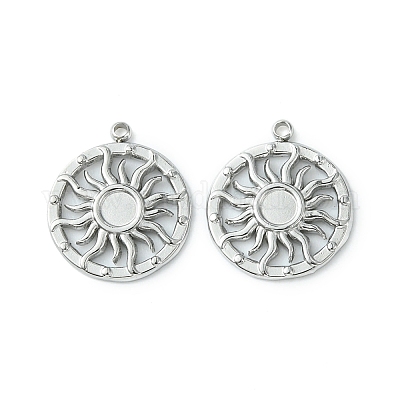 Подвеска-кабошон из не тускнеющей нержавеющей стали 304 STAS-L269-055P-1