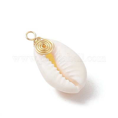 Подвески из натуральной каури PALLOY-JF03316-05-1