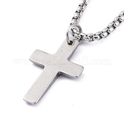 Двухслойные ожерелья из нержавеющей стали марки 304 NJEW-M181-07P-1