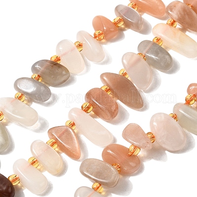 Натуральный лунный камень бисер нитей G-Z091-A14-1