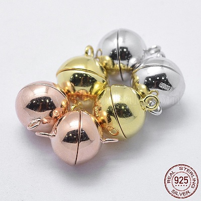 925 магнитные застежки из стерлингового серебра STER-F037-098-8mm-1