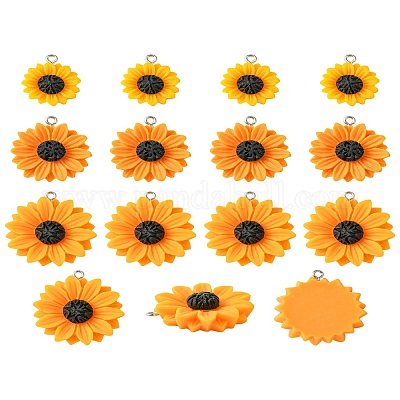 10шт 3 стиля непрозрачные подвески из смолы RESI-YW0001-60-1