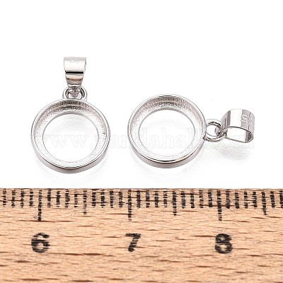 Сеттинги Серебряный кулон кабошон 925 стерлингов STER-N016-87B-P-1