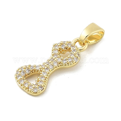 Латунные микро проложить кубического циркония подвески ZIRC-C012-01G-09-1