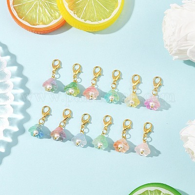 Подвесные украшения из прозрачного стекла HJEW-JM04148-1