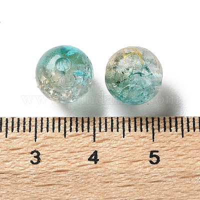 Прозрачных бусин акриловые треск DACR-D300-01A-10mm-1