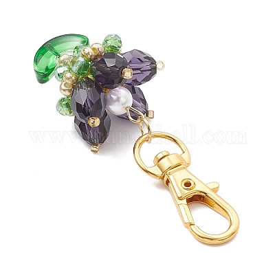 Подвески из цветочного стекла украшения HJEW-MZ00248-06-1