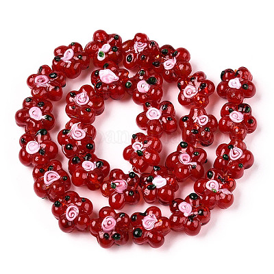 Бусы лэмпворк ручной работы LAMP-D015-08L-1