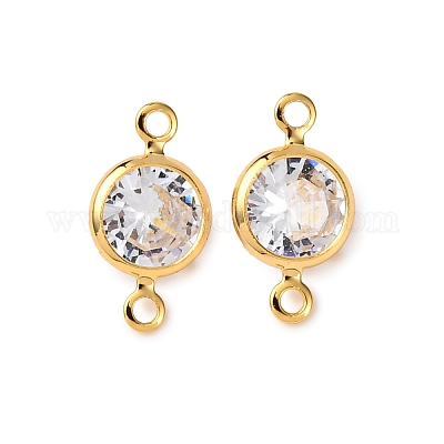 Латунные подвески из прозрачного кубического циркония KK-Z121-06G-05-1