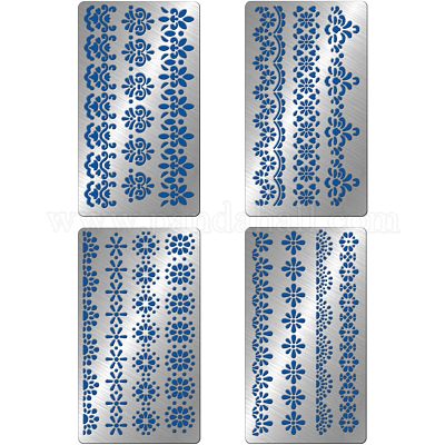 4шт 4 трафарета для резки из нержавеющей стали 304 DIY-FG0002-10-1