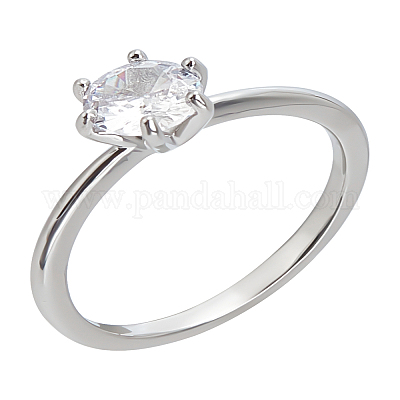 1 шт. латунные кольца с микропаве из кубического циркония&nbsp;RJEW-LP0001-19-1