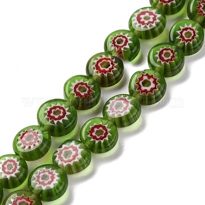 Ручной работы millefiori стеклянные бусины нитки LAMP-G164-12D-1