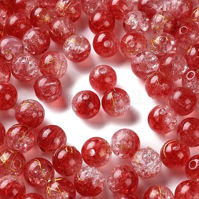 Прозрачных бусин акриловые треск DACR-D300-01F-10mm-1
