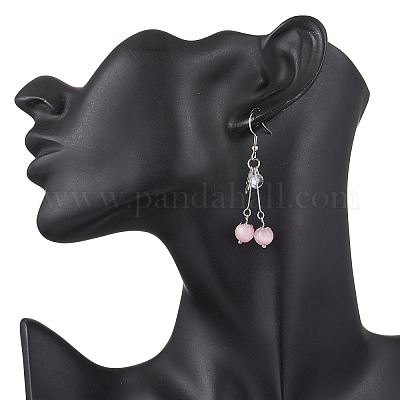 Кошачий глаз свисает с серьгами EJEW-JE06493-02-1