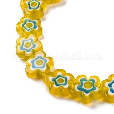 Ручной работы millefiori стеклянные бусины нитки LAMP-G164-08E-1