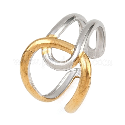 Регулируемые манжеты из нержавеющей стали 304 для женщин RJEW-B135-01GP-08-1