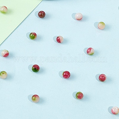 1 нить окрашенных бусин из натурального драгоценного камня G-SP0001-43-1