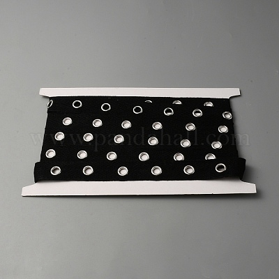 Хлопковая лента «елочка» DIY-WH0308-400B-02-1