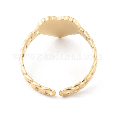 Кольца-манжеты из нержавеющей стали 304 с надписью «любовь открыта» на день святого Валентина RJEW-D002-15G-1