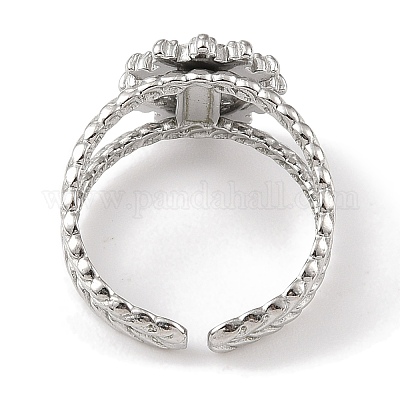 Кольца-манжеты из нержавеющей стали 304 с эмалью для женщин RJEW-F166-45P-01-1