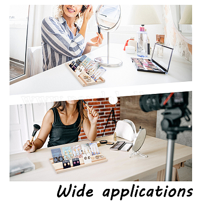 Лоток для карточек с деревянными серьгами на 3 слот EDIS-WH0021-42-1