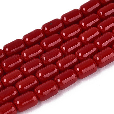 Непрозрачное стекло бисер нитей&nbsp;GLAA-T028-14P-03-1