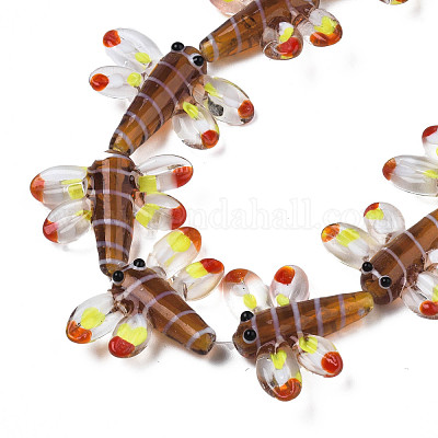 Осенняя тема ручной работы лэмпворк бусы нити LAMP-Q031-017D-1