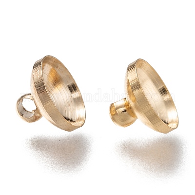 Кулон поручитель с колпачком из латунного бисера KK-H759-30A-G-1