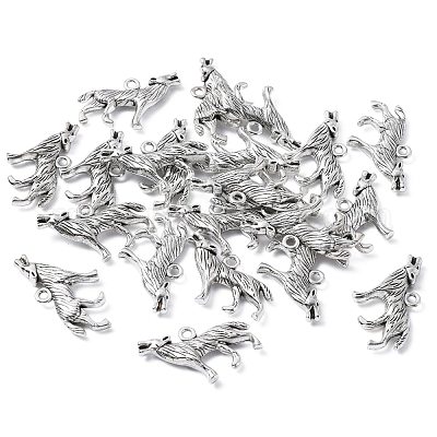 Подвески из сплава воющего волка в тибетском стиле X-LF1753Y-1